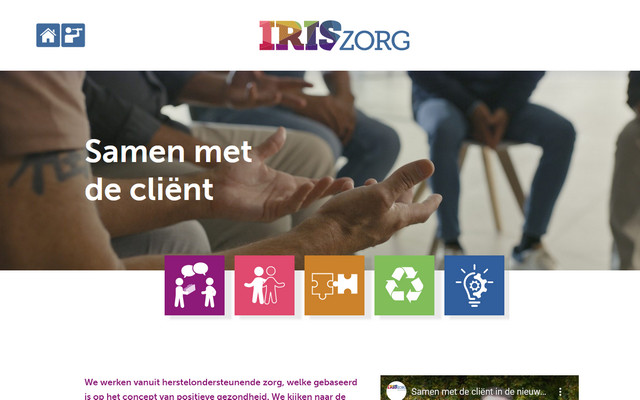 Screenshot van Koers IrisZorg
